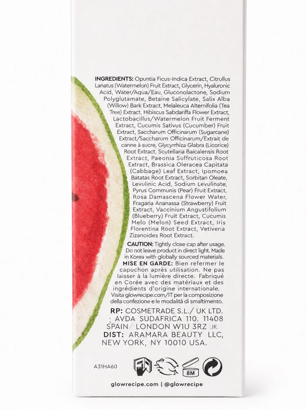 Glow Recipe Watermelon Pore Tight Toner New In Box